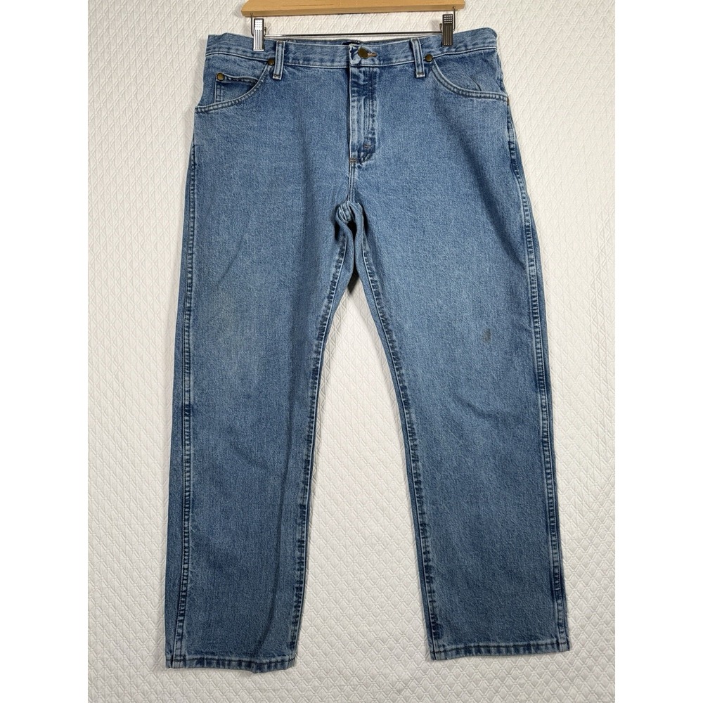 Wrangler Men‎ Jeans 36X30 Blue Denim  47MWZ Regular Fit Logo Cowboy